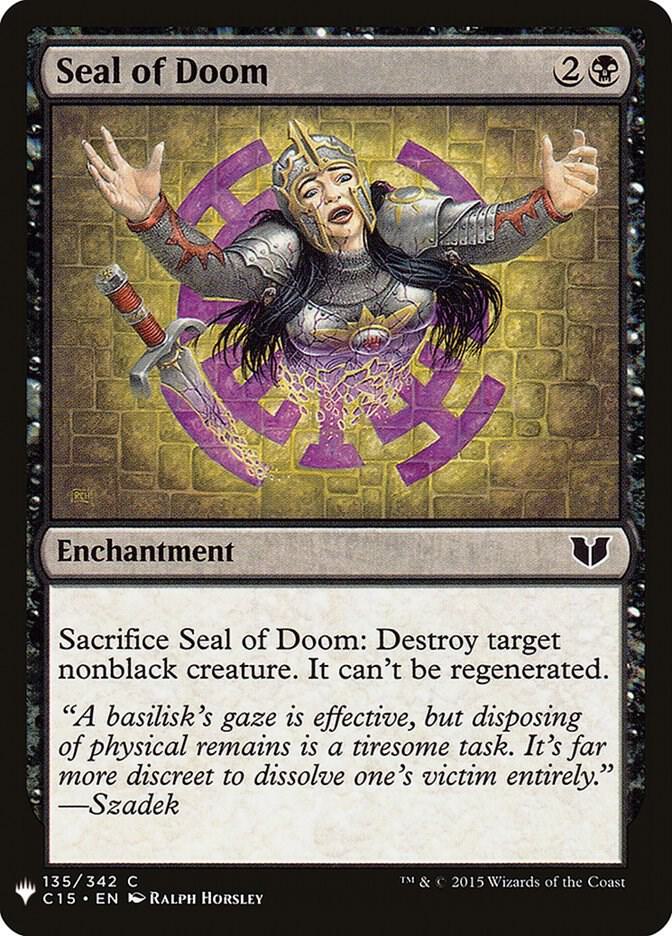 Seal of Doom #C15-135 — The List