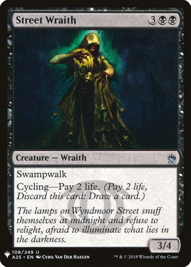 Street Wraith #A25-108 — The List