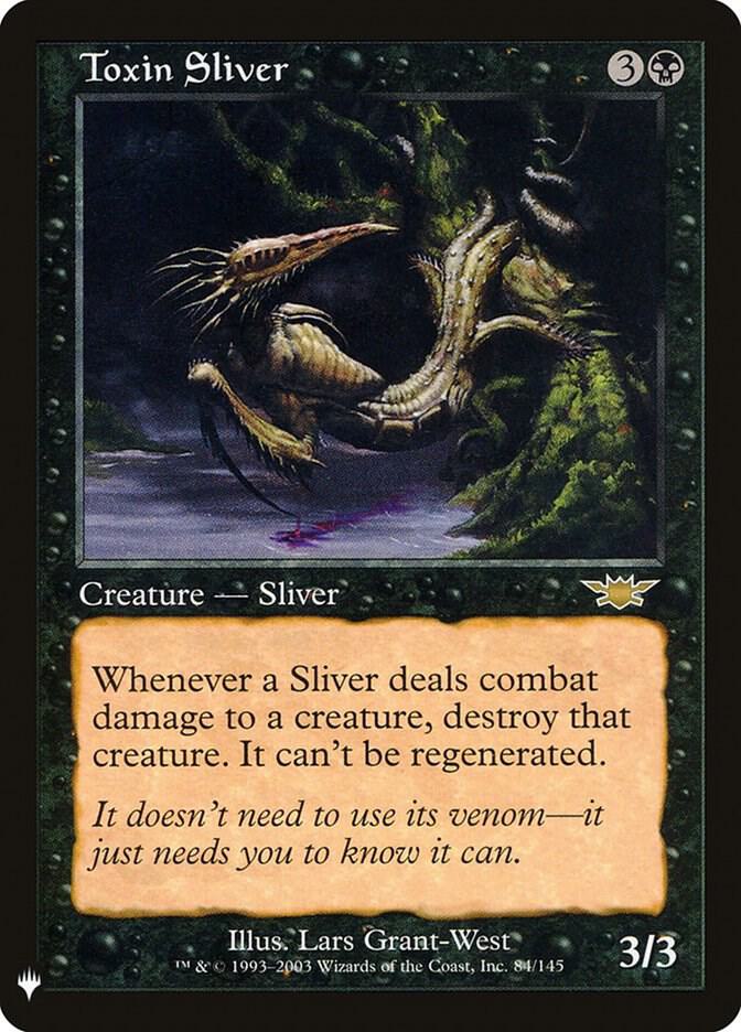 Toxin Sliver #LGN-84 — The List