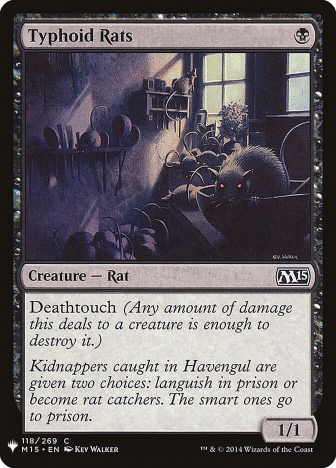 Typhoid Rats #M15-118 — The List