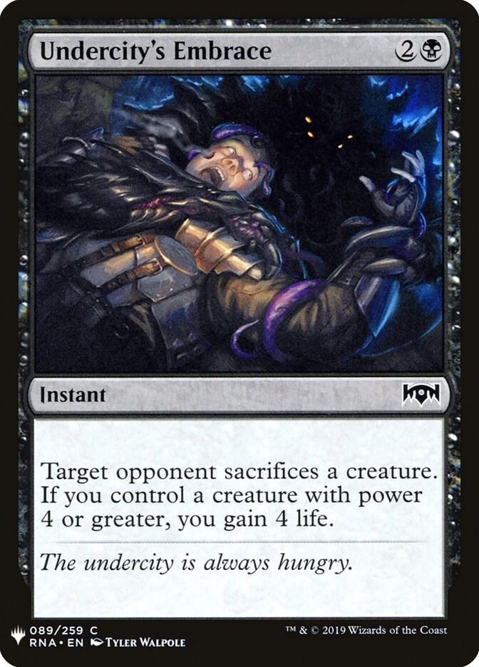Undercity's Embrace #RNA-89 — The List