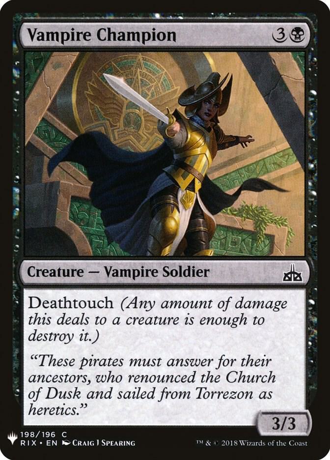 Vampire Champion #RIX-198 — The List