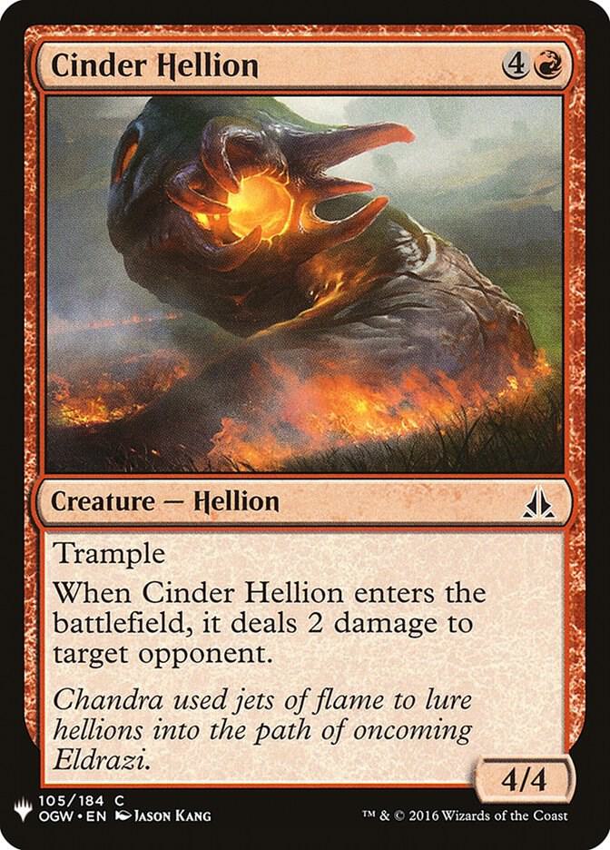 Cinder Hellion #OGW-105 — The List