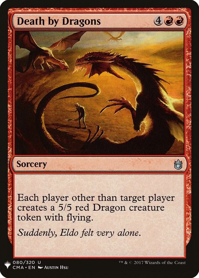 Death by Dragons #CMA-80 — The List