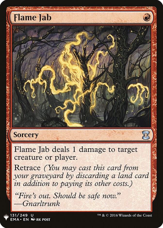 Flame Jab #EMA-131 — The List