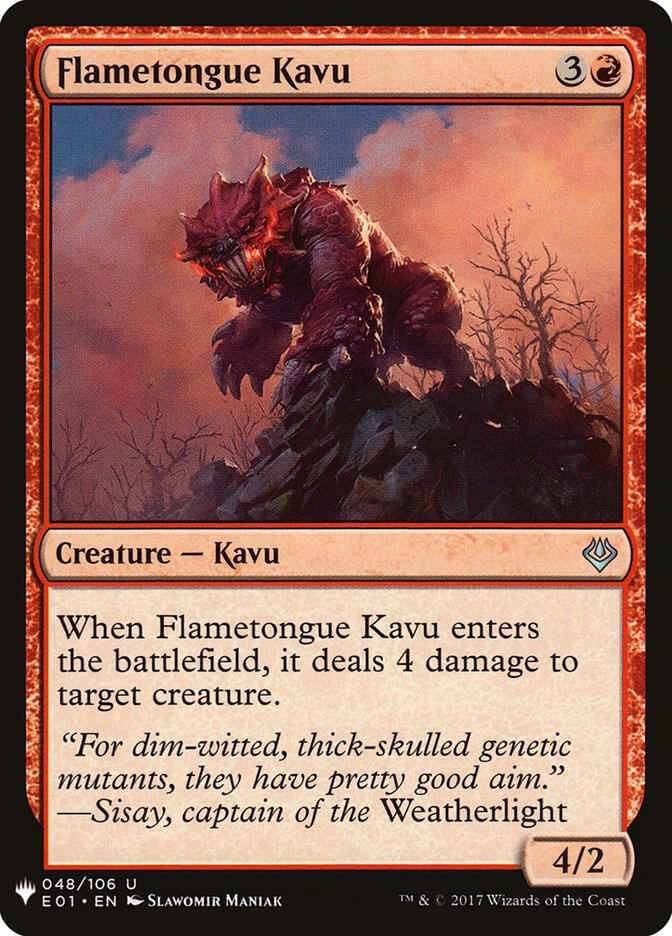 Flametongue Kavu #E01-48 — The List