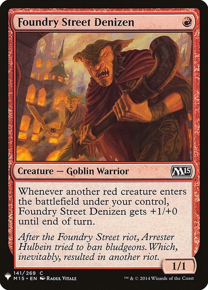 Foundry Street Denizen #M15-141 — The List
