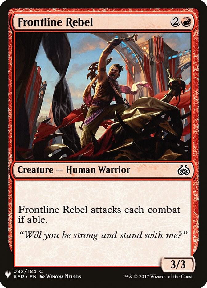 Frontline Rebel #AER-82 — The List