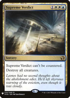 Supreme Verdict #210 – The List Reprints (Rare)
