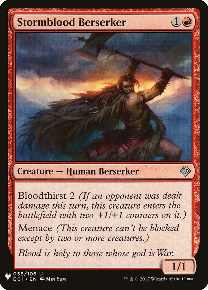 Stormblood Berserker #E01-58 — The List