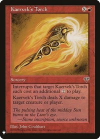 Kaervek's Torch - The List Reprints - Magic: The Gathering card