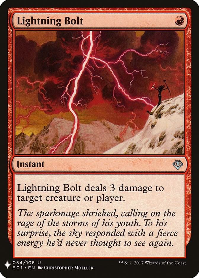 Lightning Bolt (E01) - The List Reprints - Magic: The Gathering