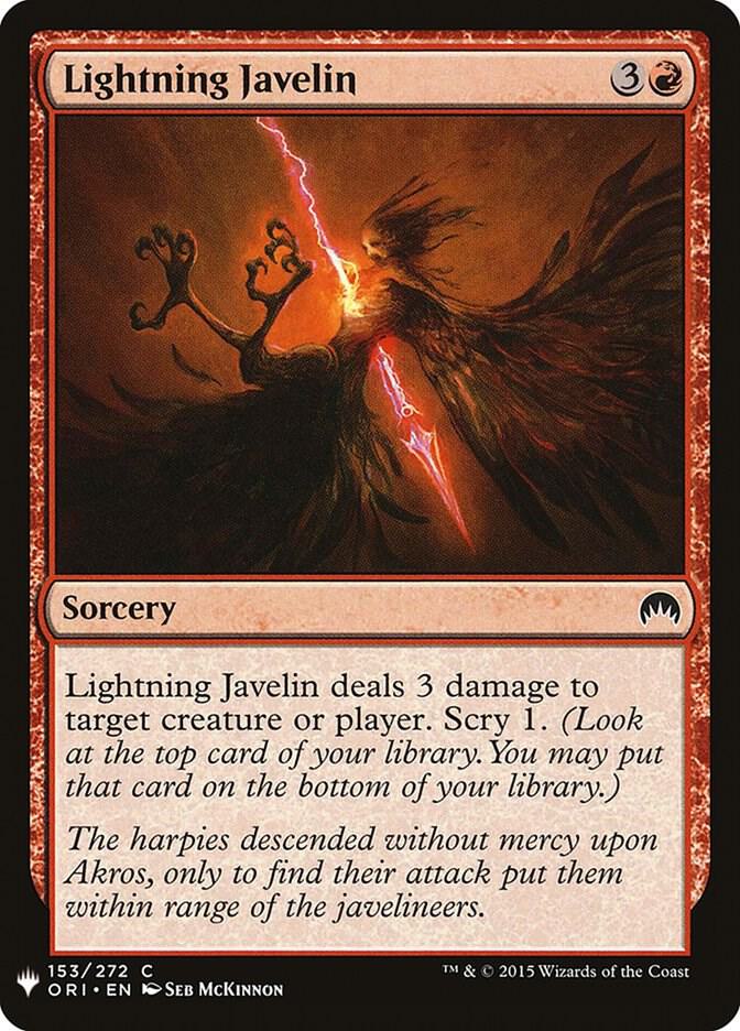 Lightning Javelin #ORI-153 — The List