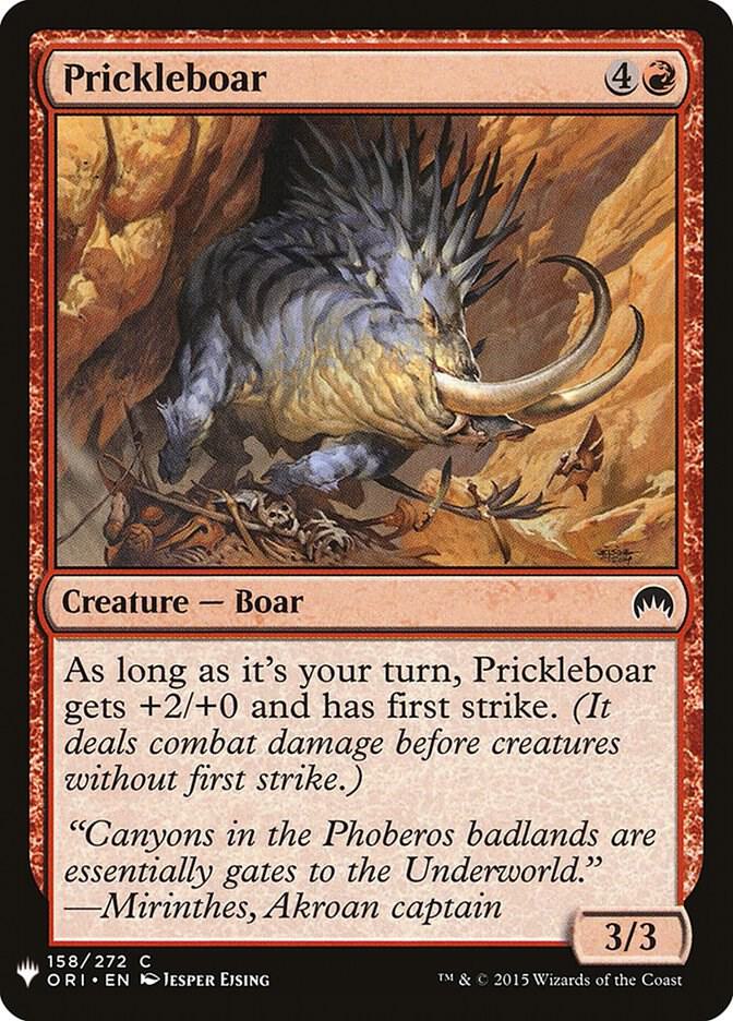 Prickleboar #ORI-158 — The List