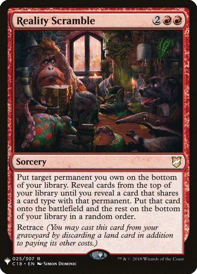 Reality Scramble #C18-25 — The List