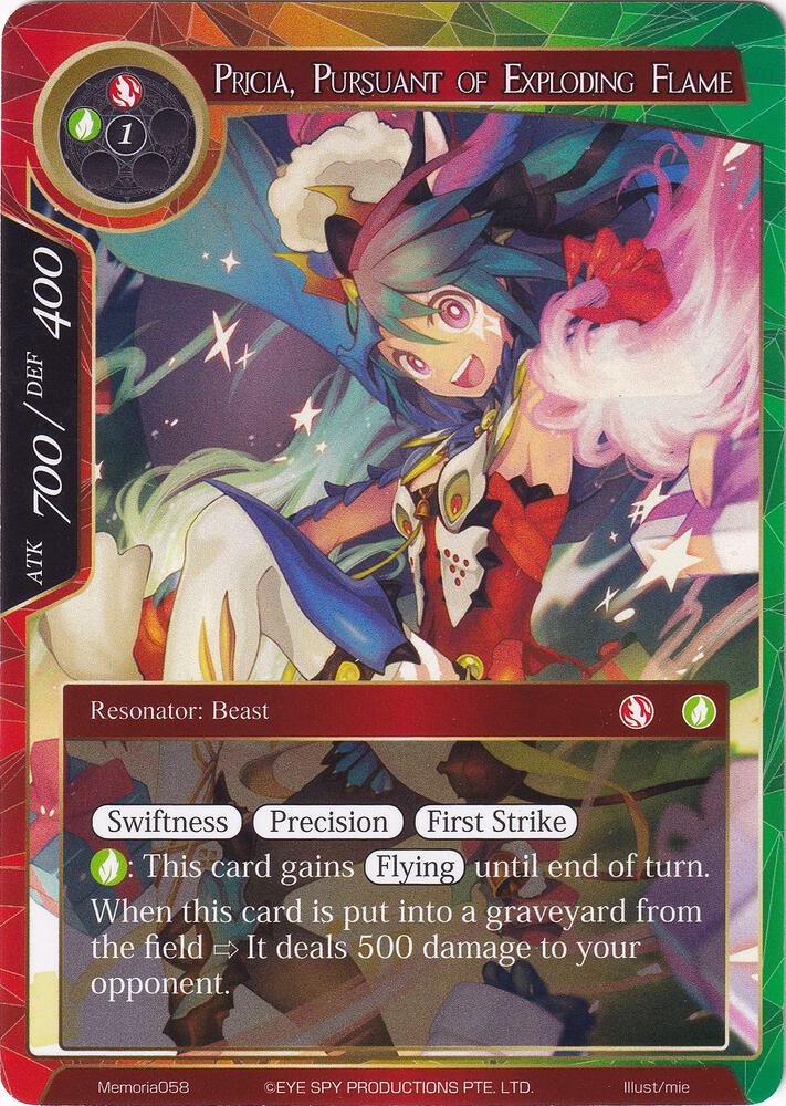 Pricia, Pursuant of Exploding Flame