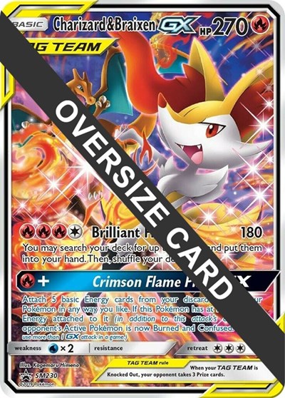 Charizard & Braixen GX - SM230 (SM Black Star Promo)