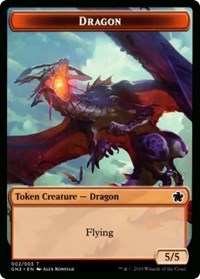 Dragon (002) // Zombie Double-Sided Token - Magic Game Night 2019 - Magic: The Gathering card