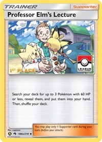 Professor Elm's Lecture - 188a/214 (League Challenge) [1st Place] Pokemon card image