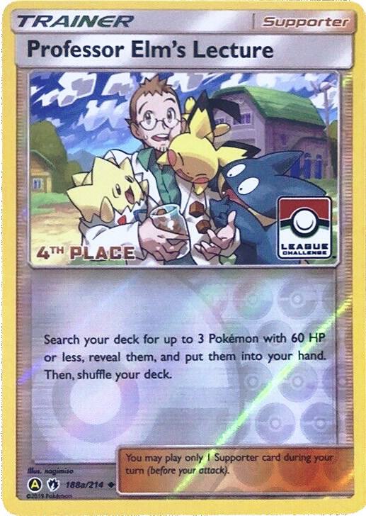 Professor Elm's Lecture - 188a/214 (League Challenge) [4th Place] 188a/214 from League & Championship Cards