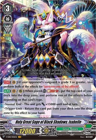 Holy Great Sage of Black Shadows, Isabelle