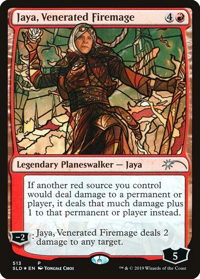 Jaya Venerated Firemage Stained Glass