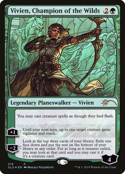 Vivien Champion of the Wilds Stained Glass