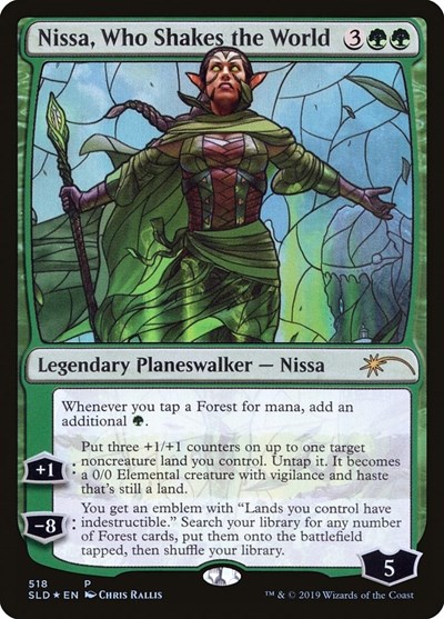 Nissa Who Shakes the World Stained Glass