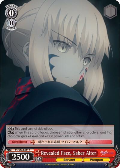 Revealed Face, Saber Alter