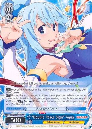 "Double Peace Sign" Aqua
