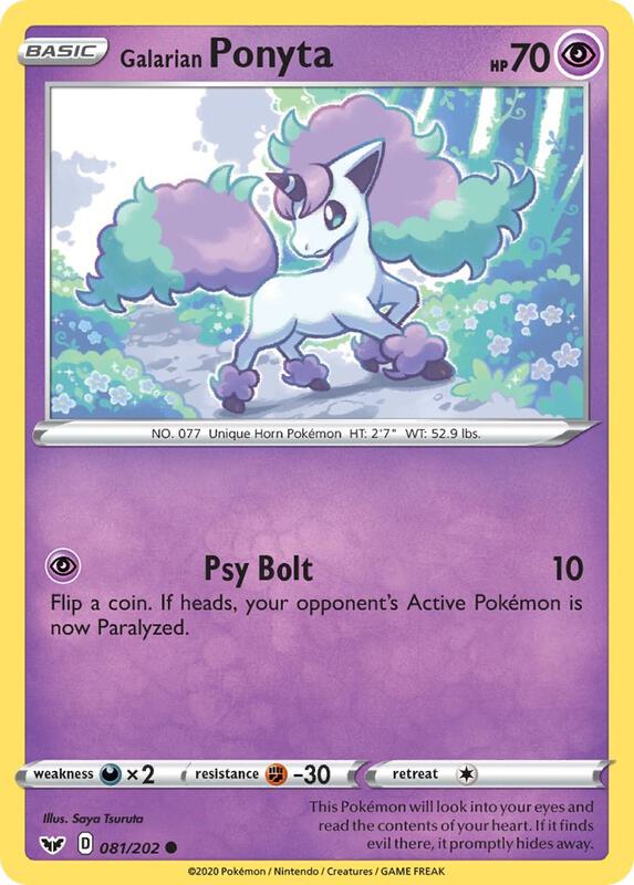 Galarian Ponyta 081/202 from SWSH01: Sword & Shield Base Set
