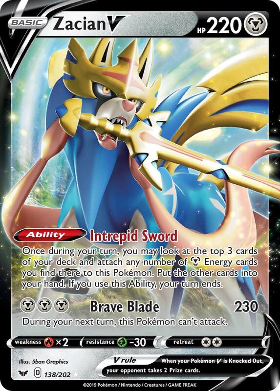 Zacian V 138/202 from SWSH01: Sword & Shield Base Set