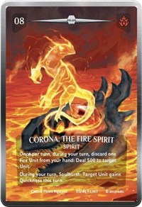 Corona, the Fire Spirit (Silver Metal Prize Card)