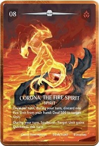 Corona, the Fire Spirit (Bronze Metal Prize Card)