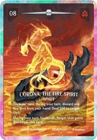 Corona, the Fire Spirit (Rainbow Metal Prize Card)