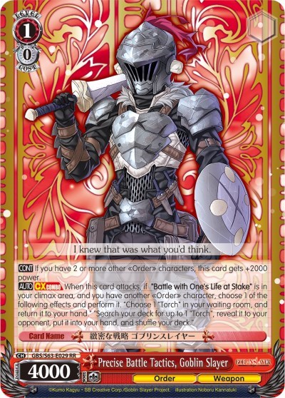 Precise Battle Tactics, Goblin Slayer card