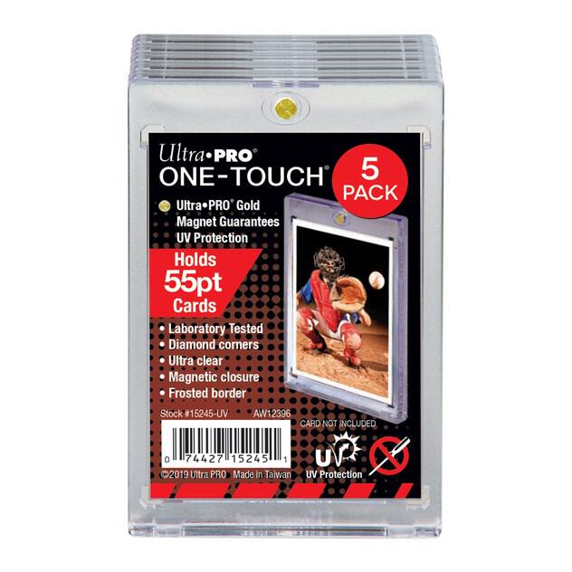 55PT UV One-Touch Magnetic closure (5-Pack) - Ultra Pro Toploaders