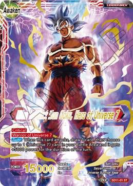 Son Goku // Ultra Instinct Son Goku, Hero of Universe 7 #SD11-01 — Universal Onslaught