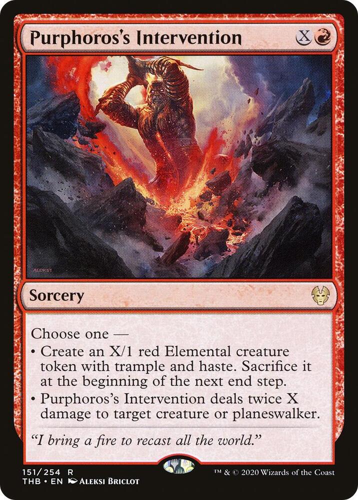 Purphoros's Intervention - Theros Beyond Death - Magic: The Gathering -  TCGplayer.com