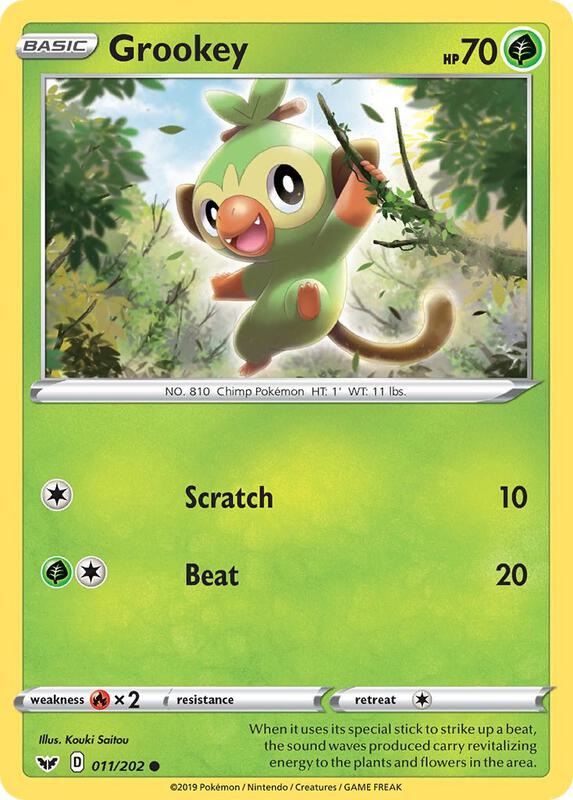Grookey (011) 011/202 from SWSH01: Sword & Shield Base Set