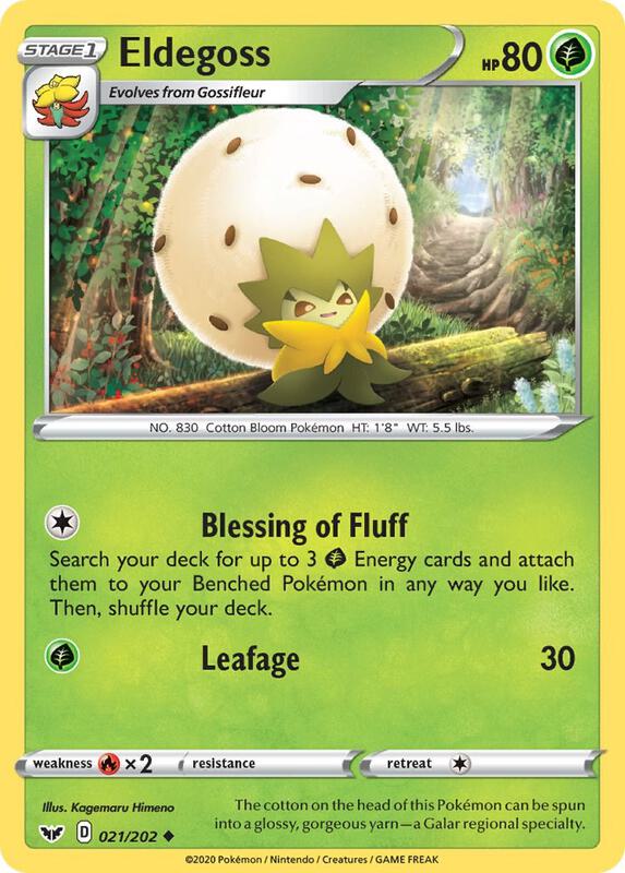 Eldegoss 021/202 from SWSH01: Sword & Shield Base Set