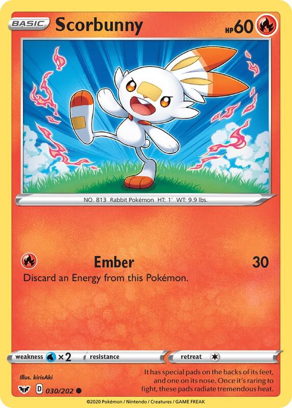 Scorbunny (030) 030/202 from SWSH01: Sword & Shield Base Set