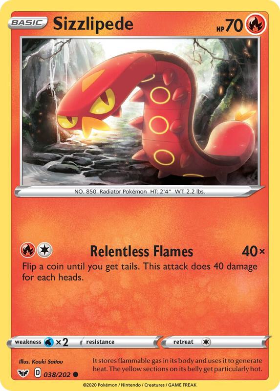 Sizzlipede (038) 038/202 from SWSH01: Sword & Shield Base Set