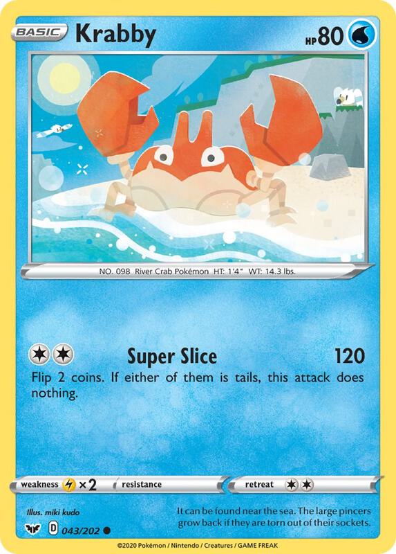 Krabby (043) 043/202 from SWSH01: Sword & Shield Base Set