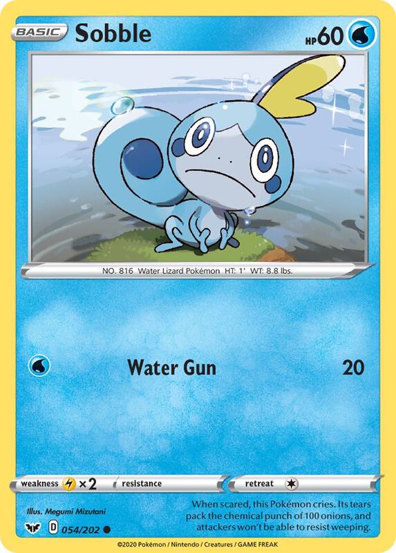 Sobble (054) 054/202 from SWSH01: Sword & Shield Base Set