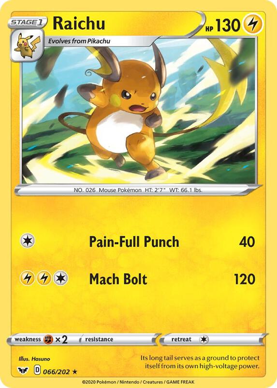 Raichu 066/202 from SWSH01: Sword & Shield Base Set