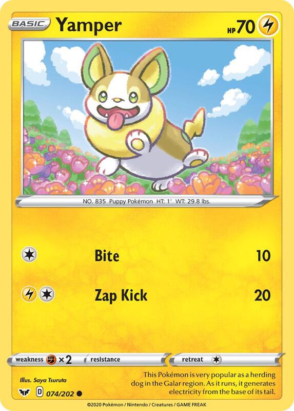Yamper (074) 074/202 from SWSH01: Sword & Shield Base Set