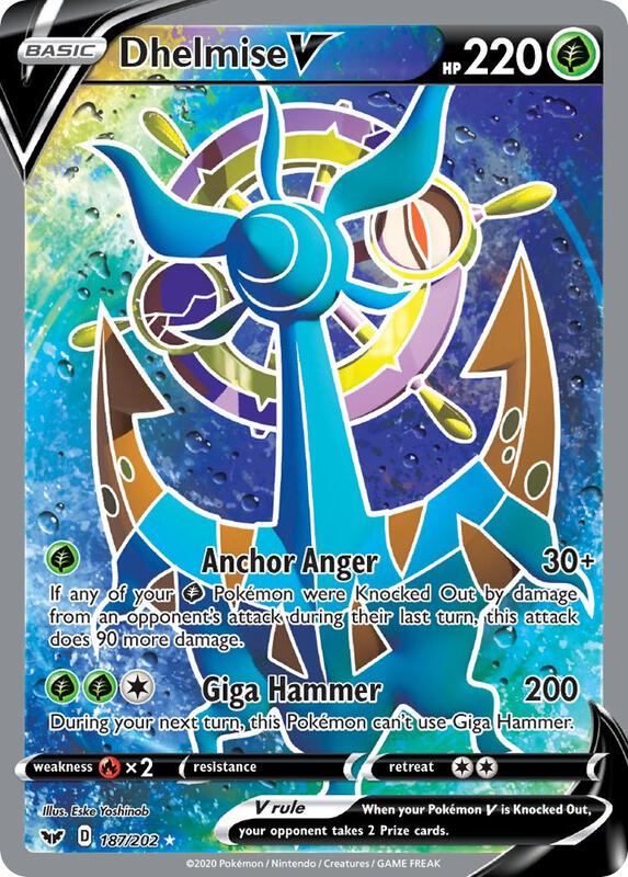 Dhelmise V (Full Art) 187/202 from SWSH01: Sword & Shield Base Set