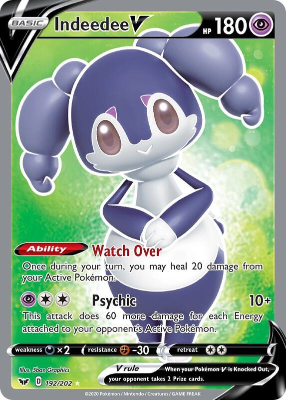 Indeedee V (Full Art) 192/202 from SWSH01: Sword & Shield Base Set