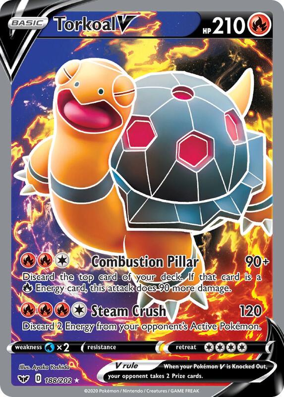 Torkoal V (Full Art) 188/202 from SWSH01: Sword & Shield Base Set